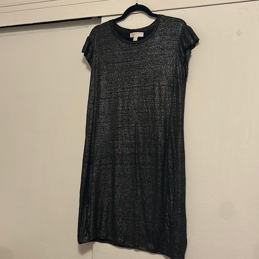Michael Kors Metallic T-Shirt Dress